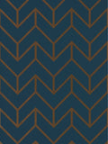 Harlequin blue tessellation wallpaper sample (British brand)