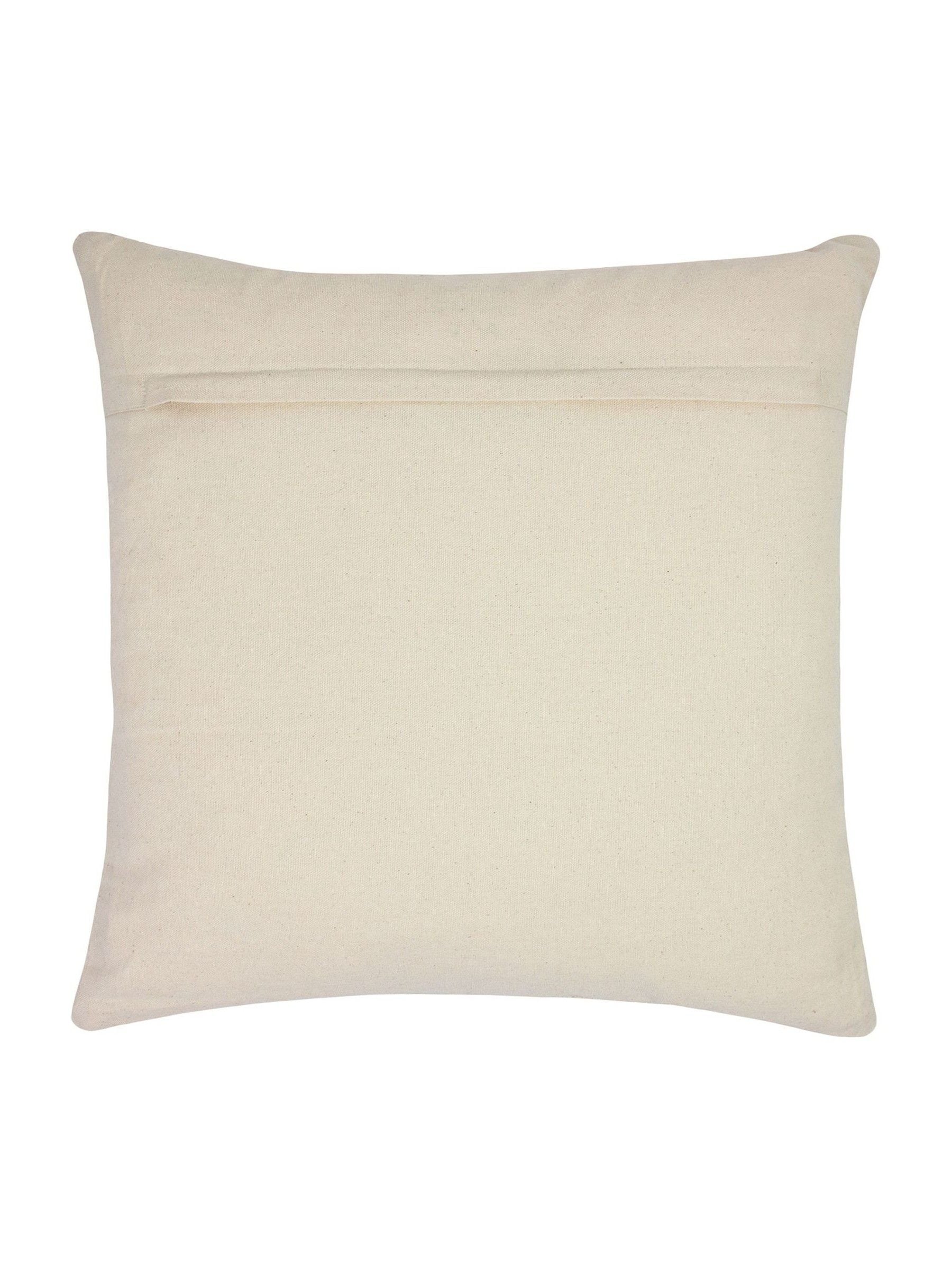Furn Mossa woven cushion neutral with black stripes, imported from the UK