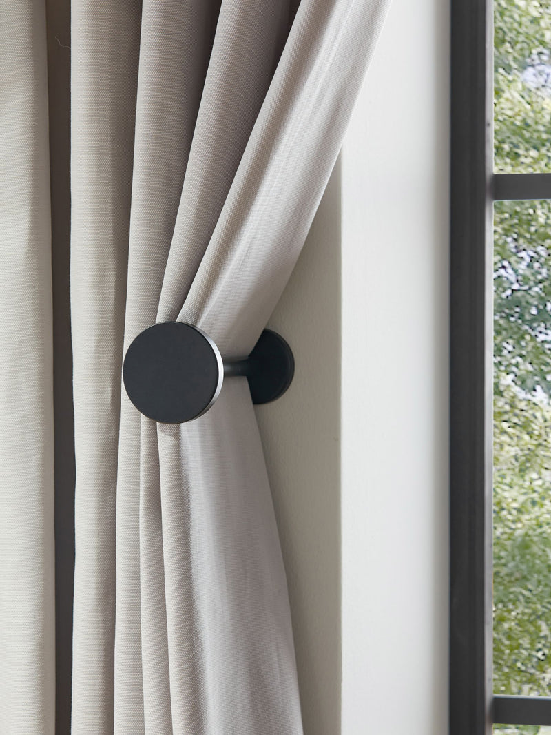 Next black stud curtain holdbacks 6cm set of two (British brand)