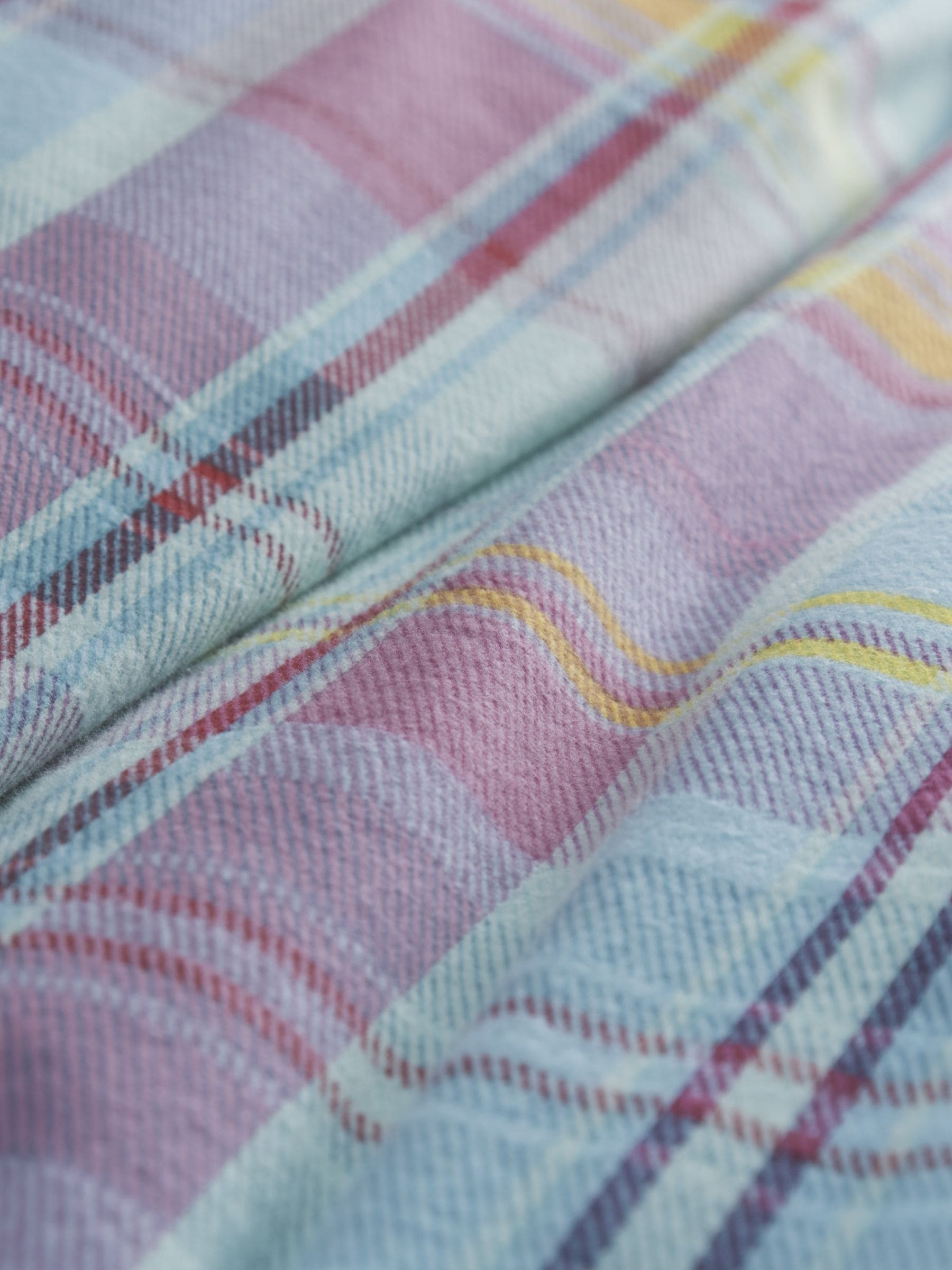 Appletree Blue Hygge Applecross Check duvet cover and pillowcase set - British product