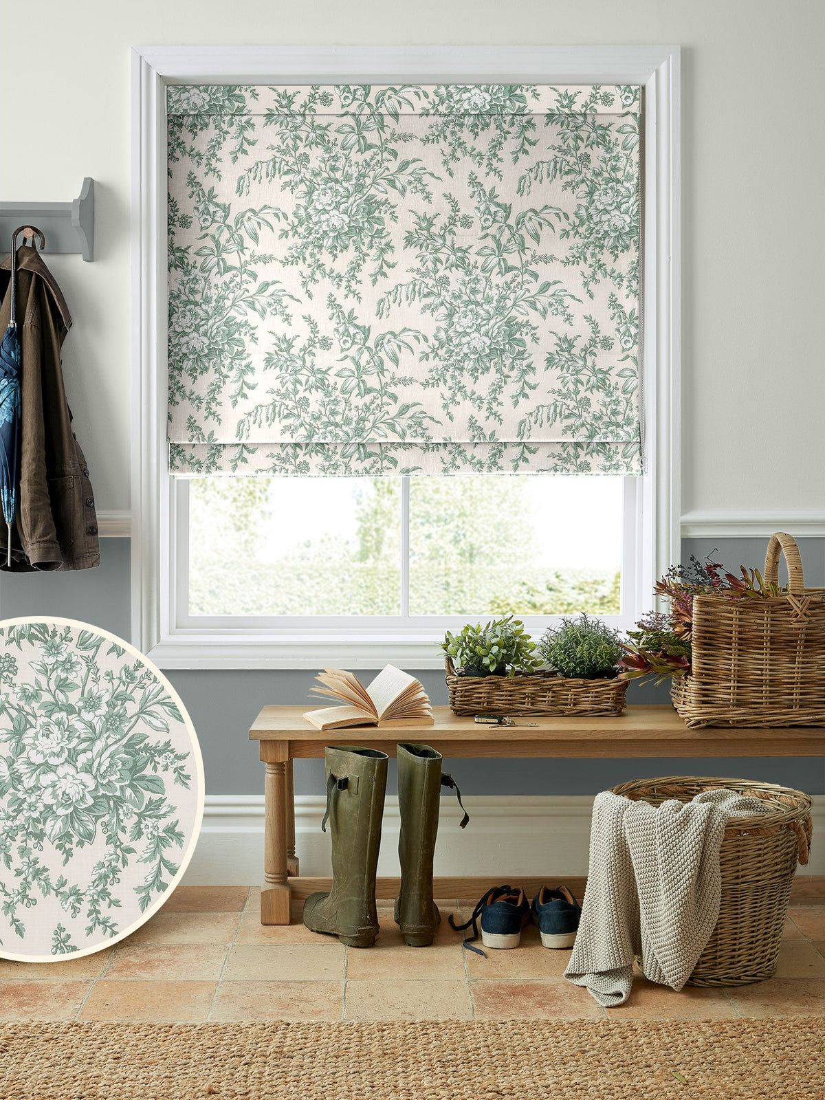 ستارة رومانية Laura Ashley Sage Green Picardie (علامة تجارية بريطانية)