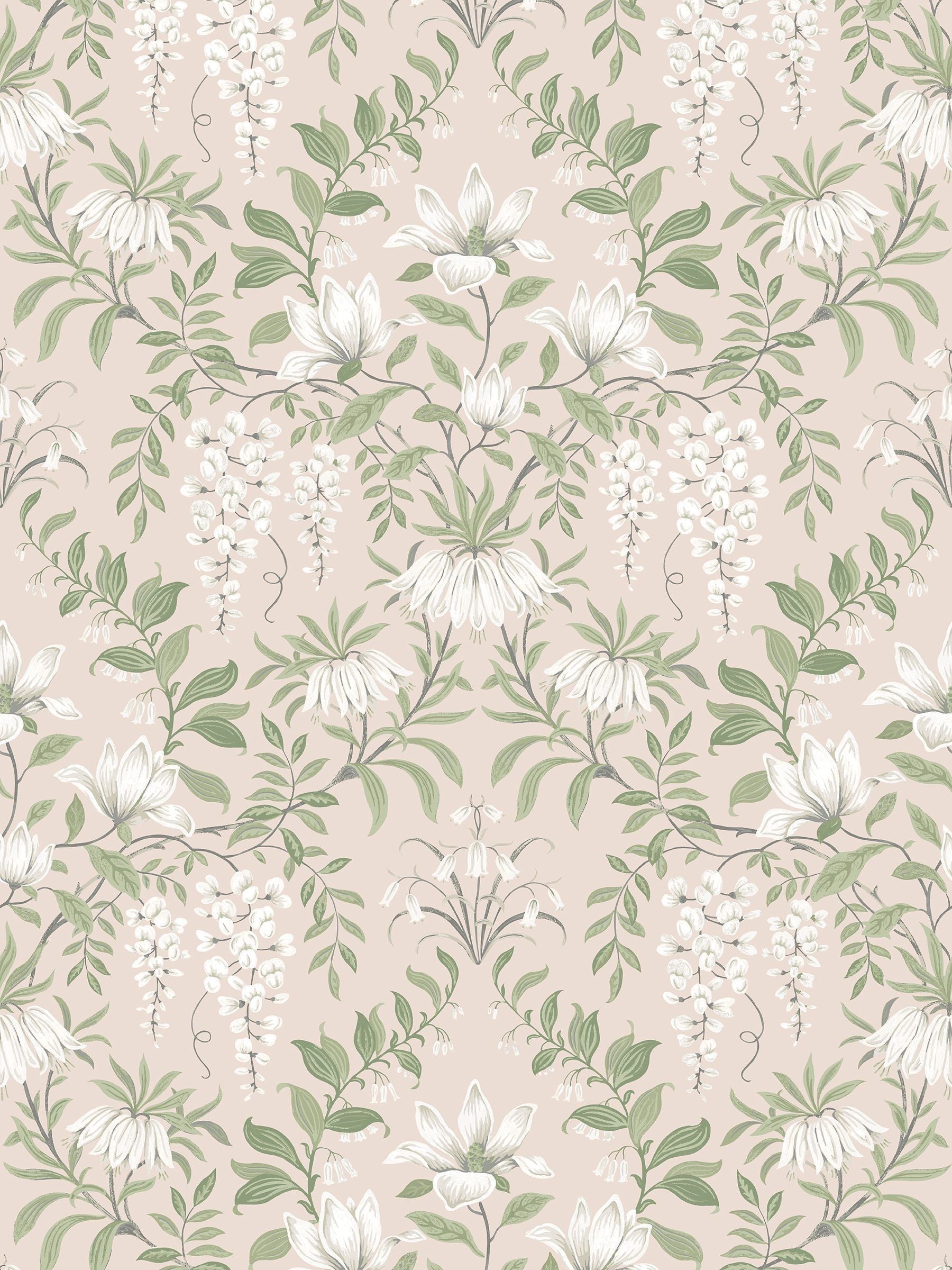 ستارة رول Laura Ashley بلون وردي خوخي بتصميم Parterre حسب المقاس، إصدار المملكة المتحدة