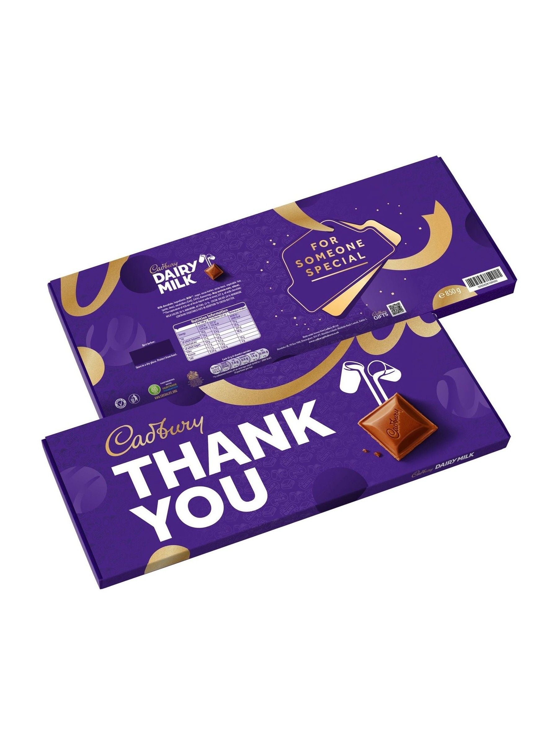 Cadbury Dairy Milk Thank You chocolate bar 850g - British product