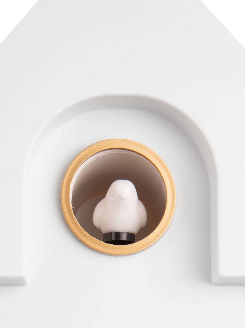 Karlsson White Cuckoo Alarm Clock 21.5cm, UK version