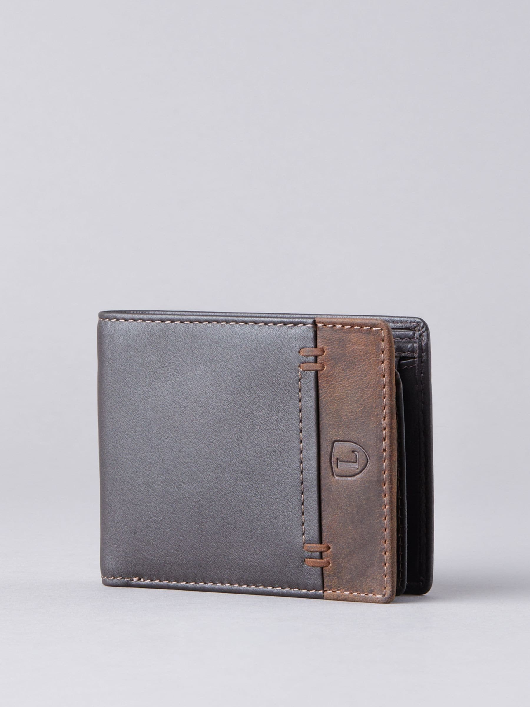 Lakeland Leather Brown Stitch Bi-Fold Wallet