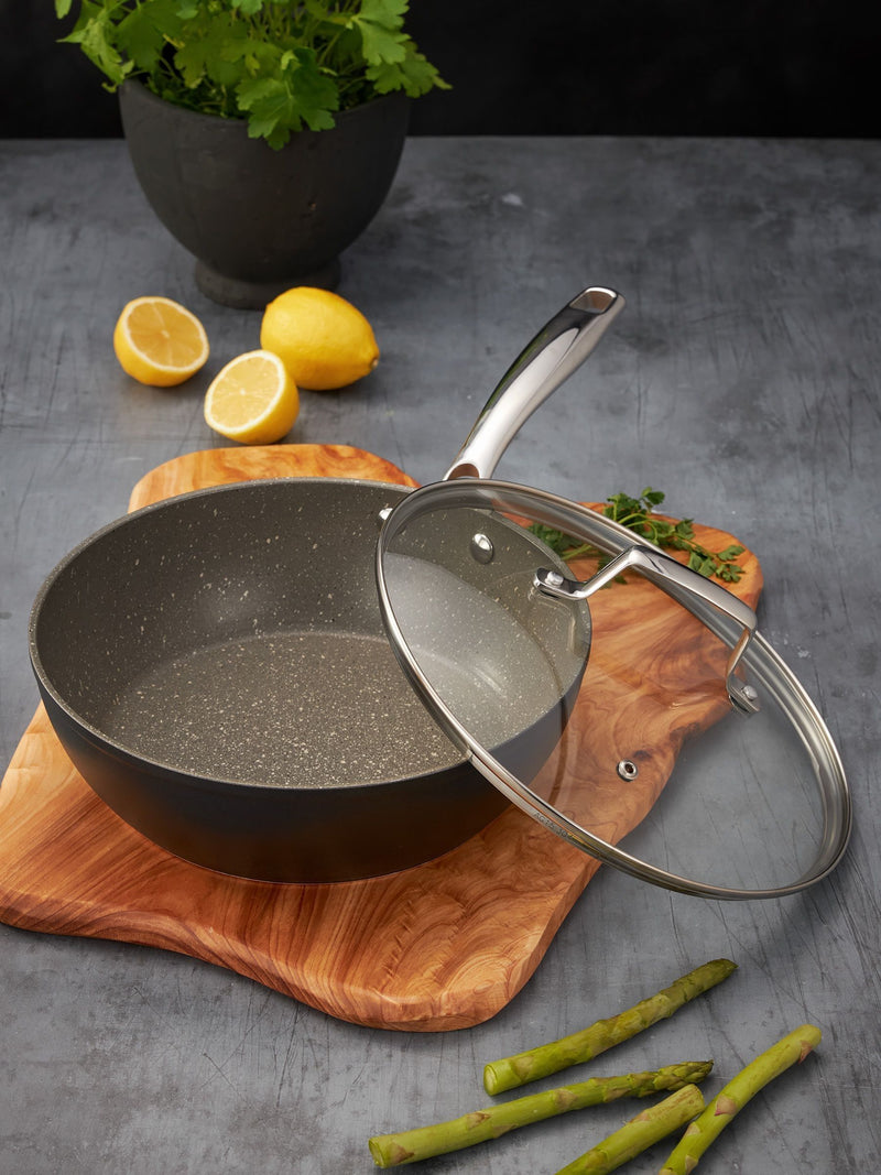 Stellar Grey Rocktanium Non-Stick Sauté Pan 24cm (British brand)