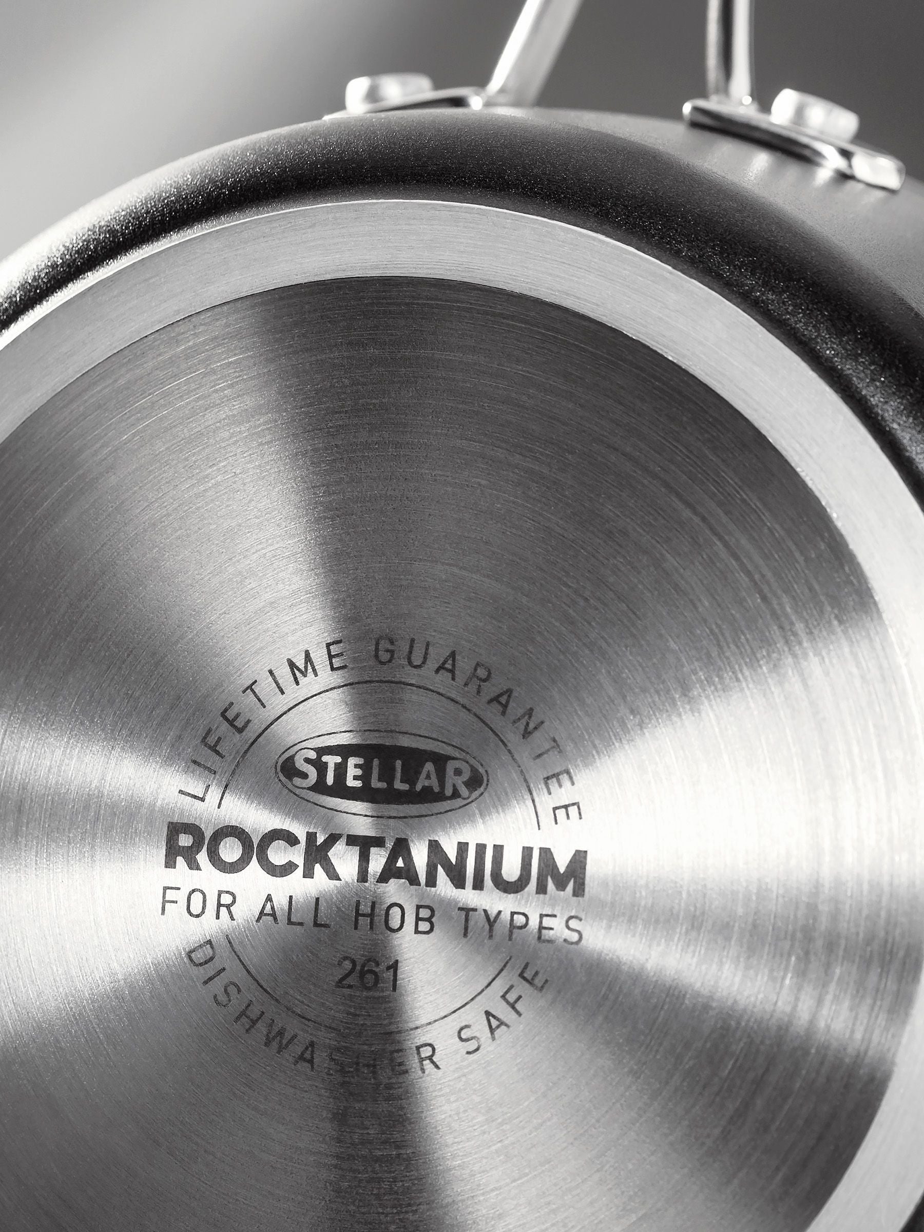 Stellar Grey Rocktanium Non-Stick Sauté Pan 24cm (British brand)