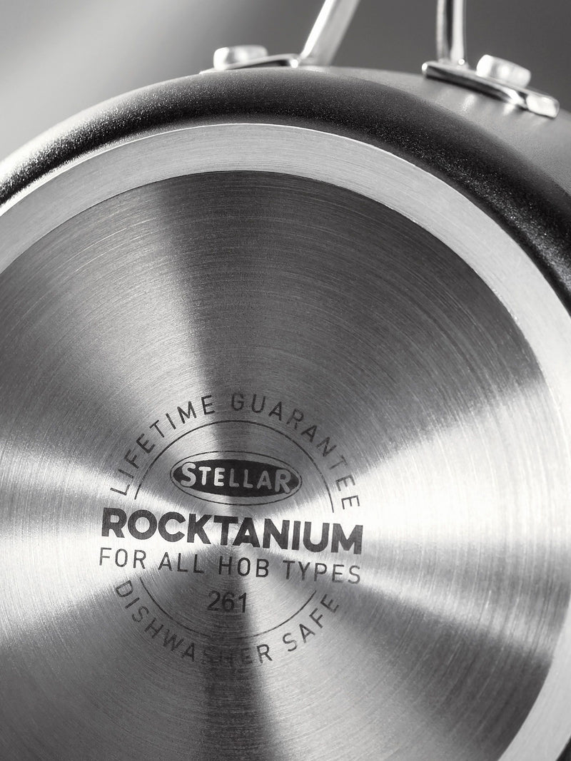 Stellar Grey Rocktanium Non-Stick Sauté Pan 24cm (British brand)