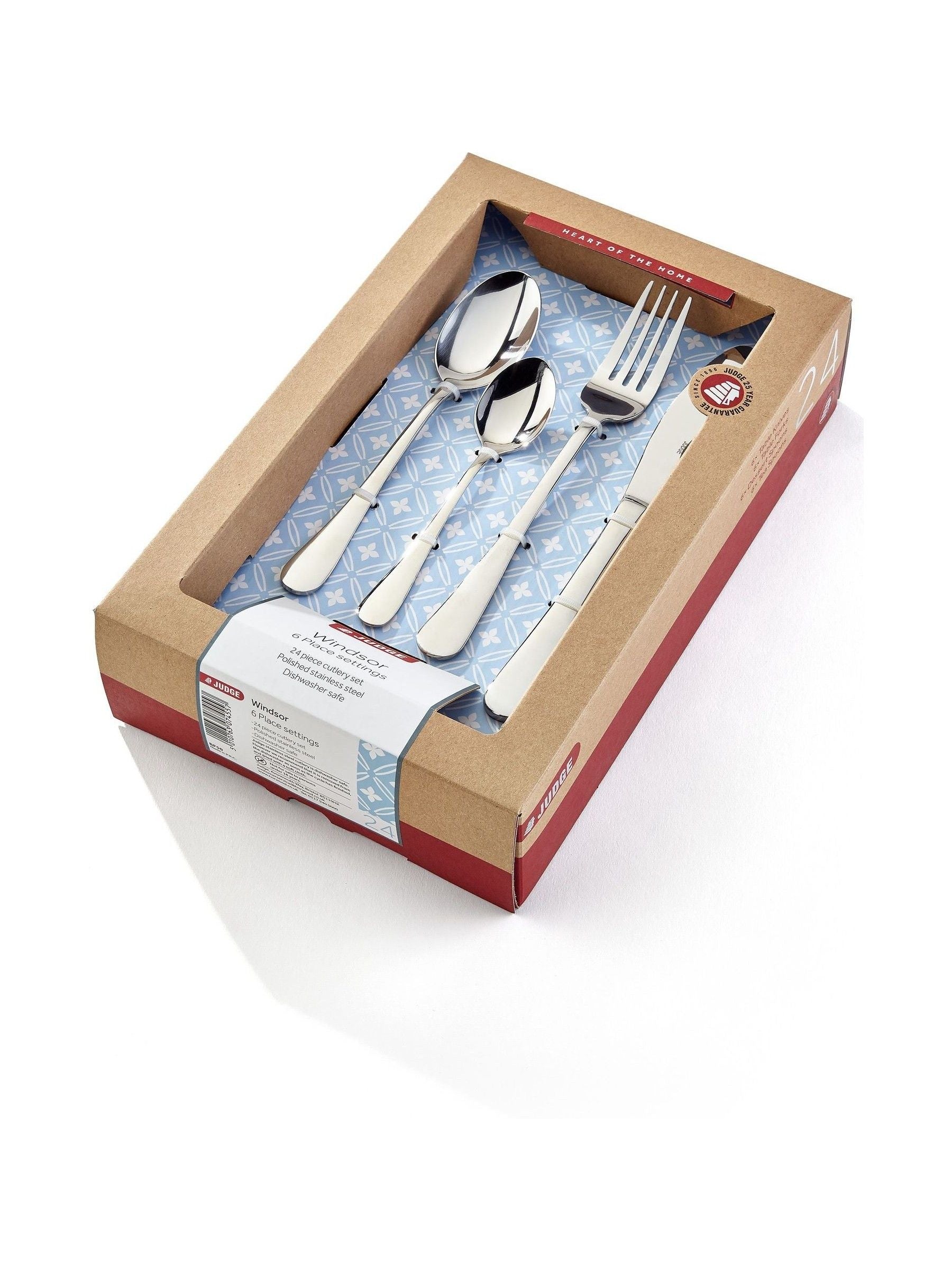 Judge Silver Windsor 24 piece cutlery set, UK version