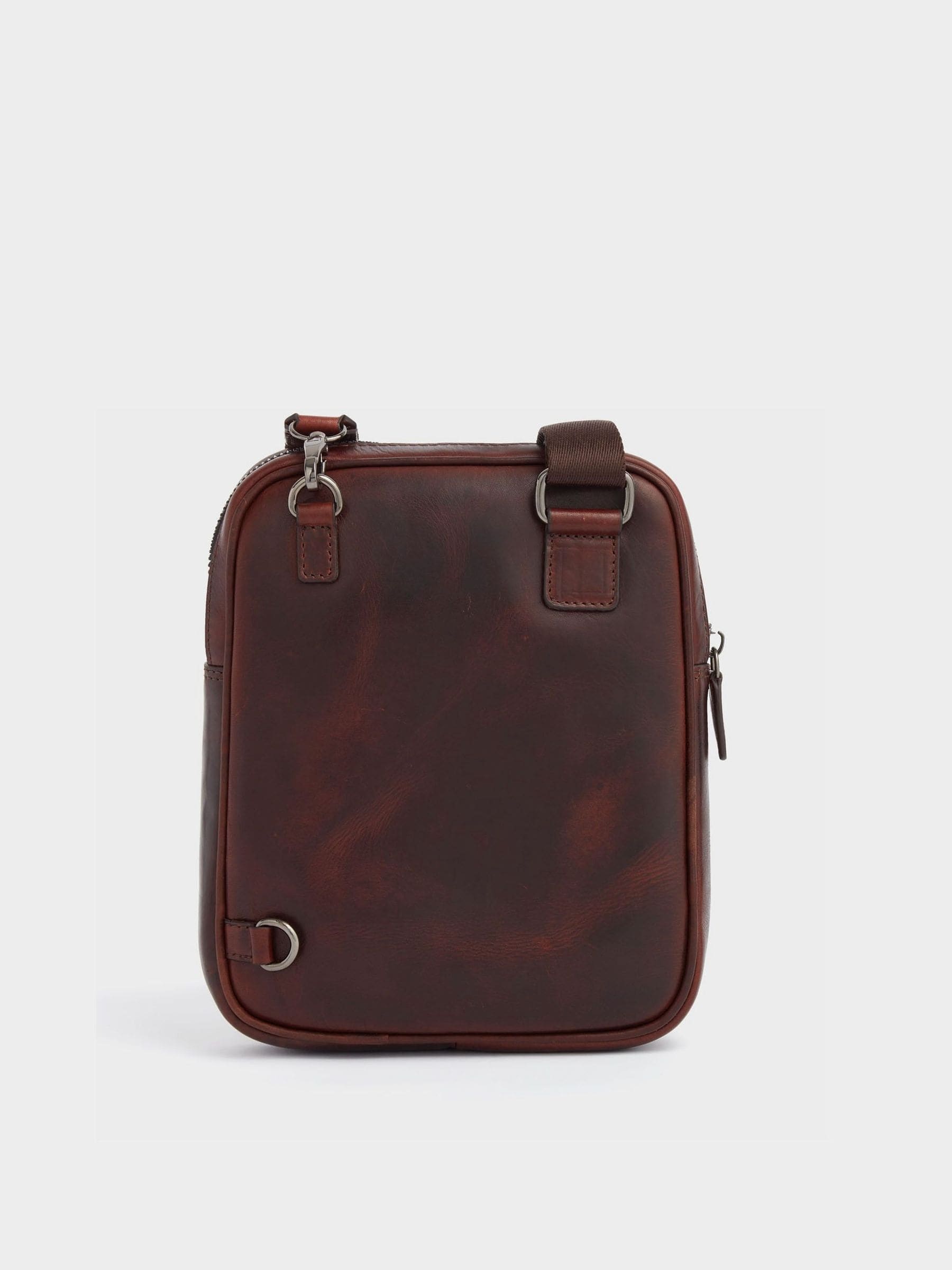 Osprey London brown Carter small saddle leather messenger bag - British product
