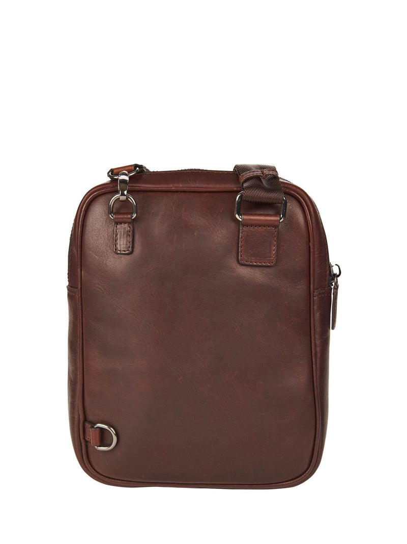 Osprey London brown Carter small saddle leather messenger bag - British product