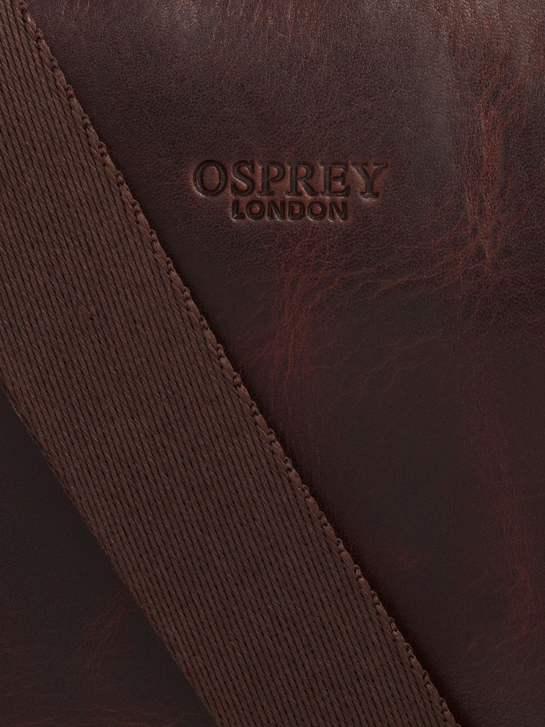 Osprey London brown Carter small saddle leather messenger bag - British product