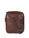 Osprey London brown Carter small saddle leather messenger bag - British product