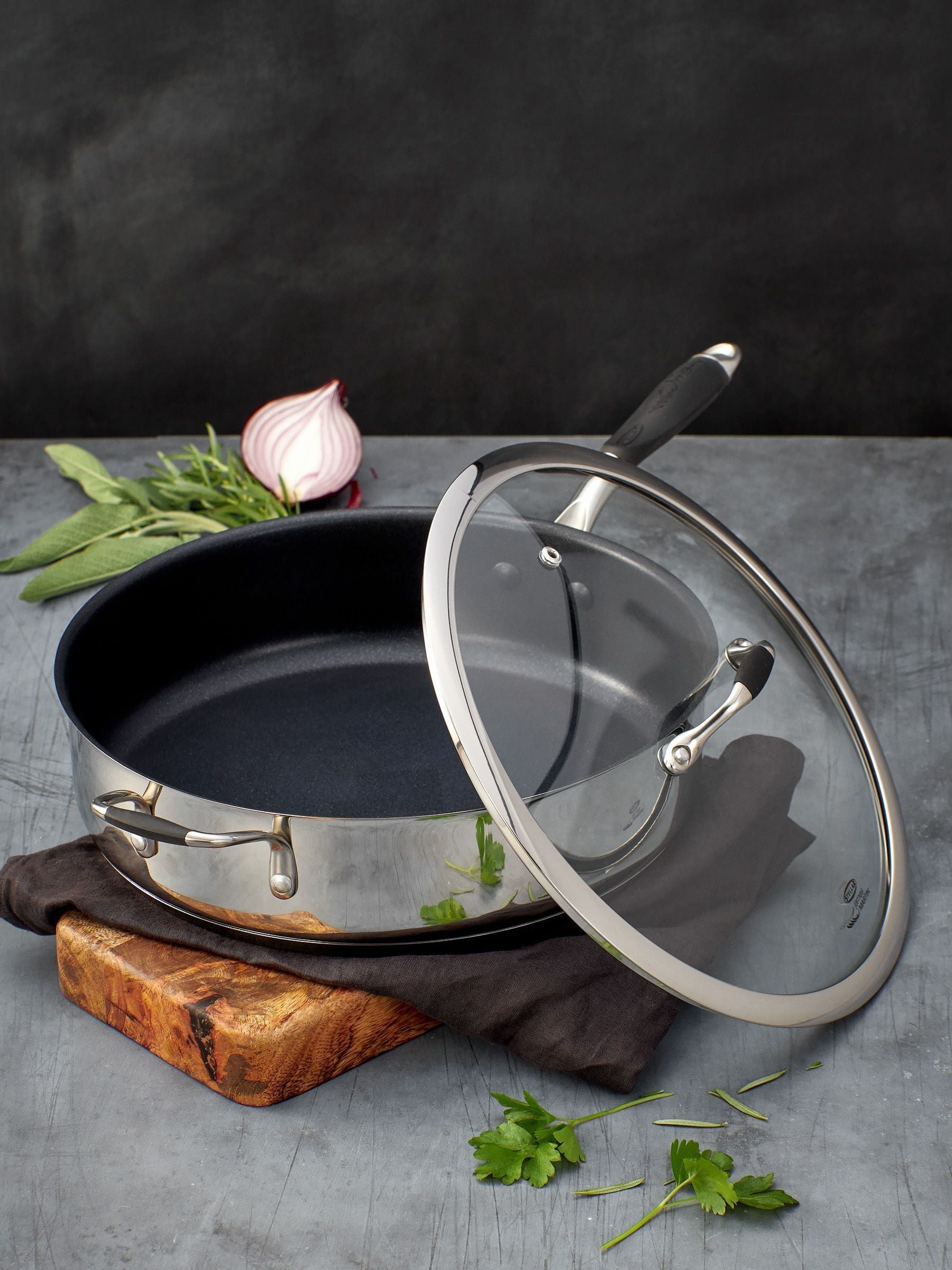 Stellar James Martin silver sauté pan 28cm (British brand)