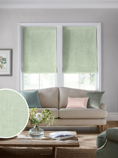 Next Laura Ashley Sage Green Easton Made to Measure Roman Blind- Buy online at McGrocer