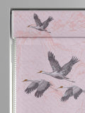 Laura Ashley pink animalia embroidered roman blind, imported from the UK