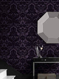 Graham & Brown Purple Damask 10M Wallpaper