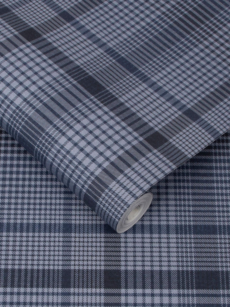 Graham & Brown Heritage Plaid wallpaper sample, UK version