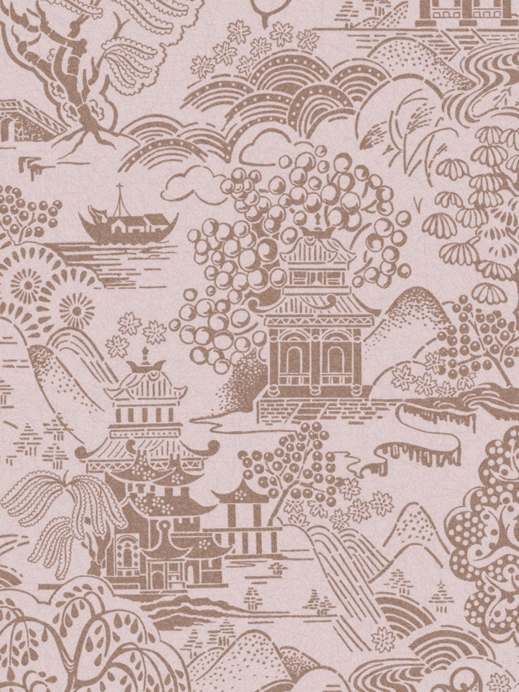 Graham &amp; Brown Pink Basuto wallpaper - British product