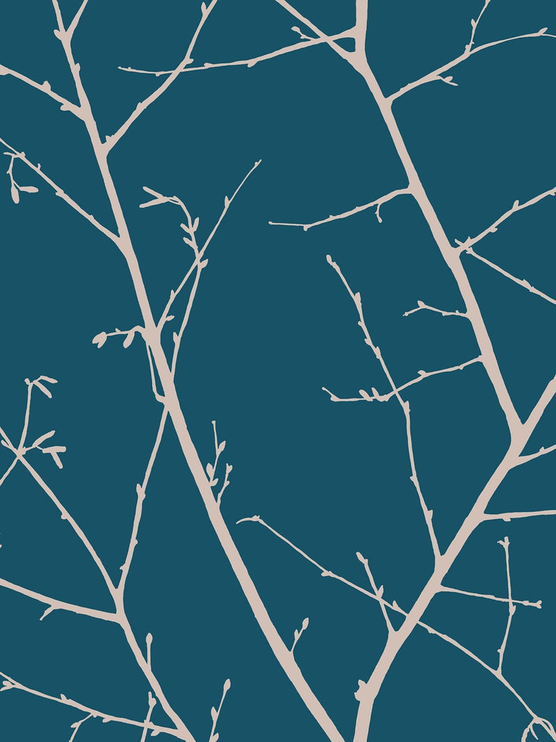 Graham & Brown Teal Blue Boreas wallpaper sample (British brand)