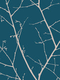 Graham & Brown Teal Blue Boreas wallpaper sample (British brand)