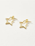 Oliver Bonas small star outline hoop earrings, imported from the UK