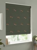 Sophie Allport green foxes roman blind 100% cotton, imported from the UK