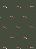 Sophie Allport green foxes roman blind 100% cotton, imported from the UK