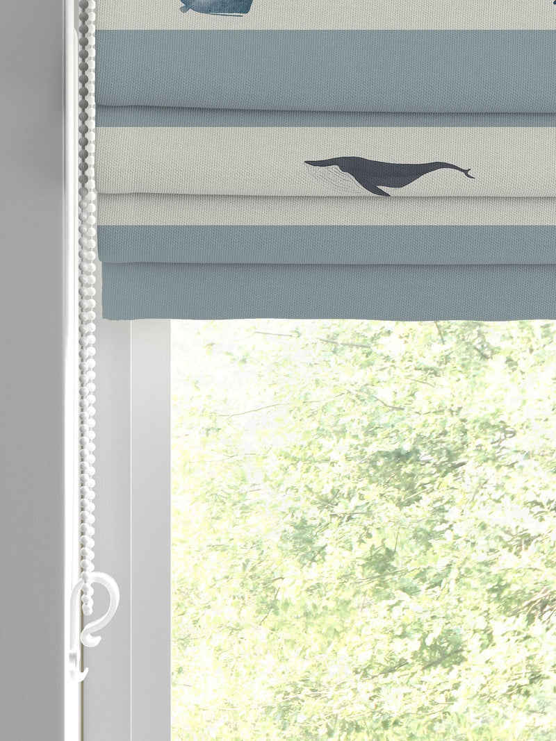 Sophie Allport roman blind duck egg blue whale design - British product