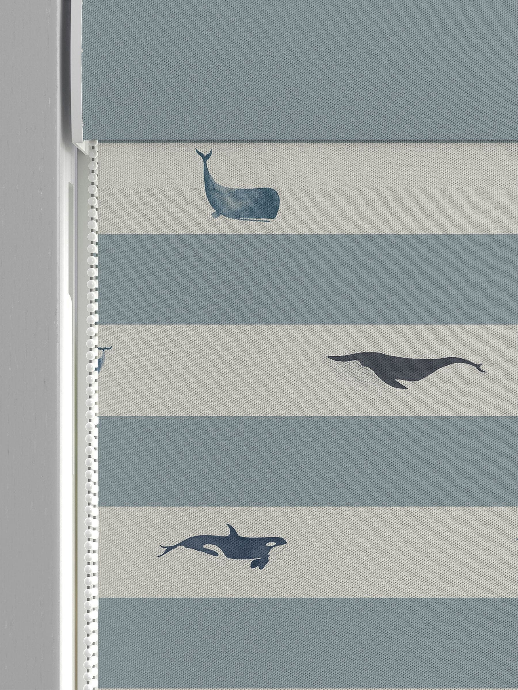 Sophie Allport roman blind duck egg blue whale design - British product