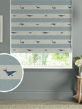 Sophie Allport roman blind duck egg blue whale design - British product