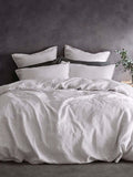 Lazy Linen Set of 2 Blue Washed 100% Linen Pillowcases