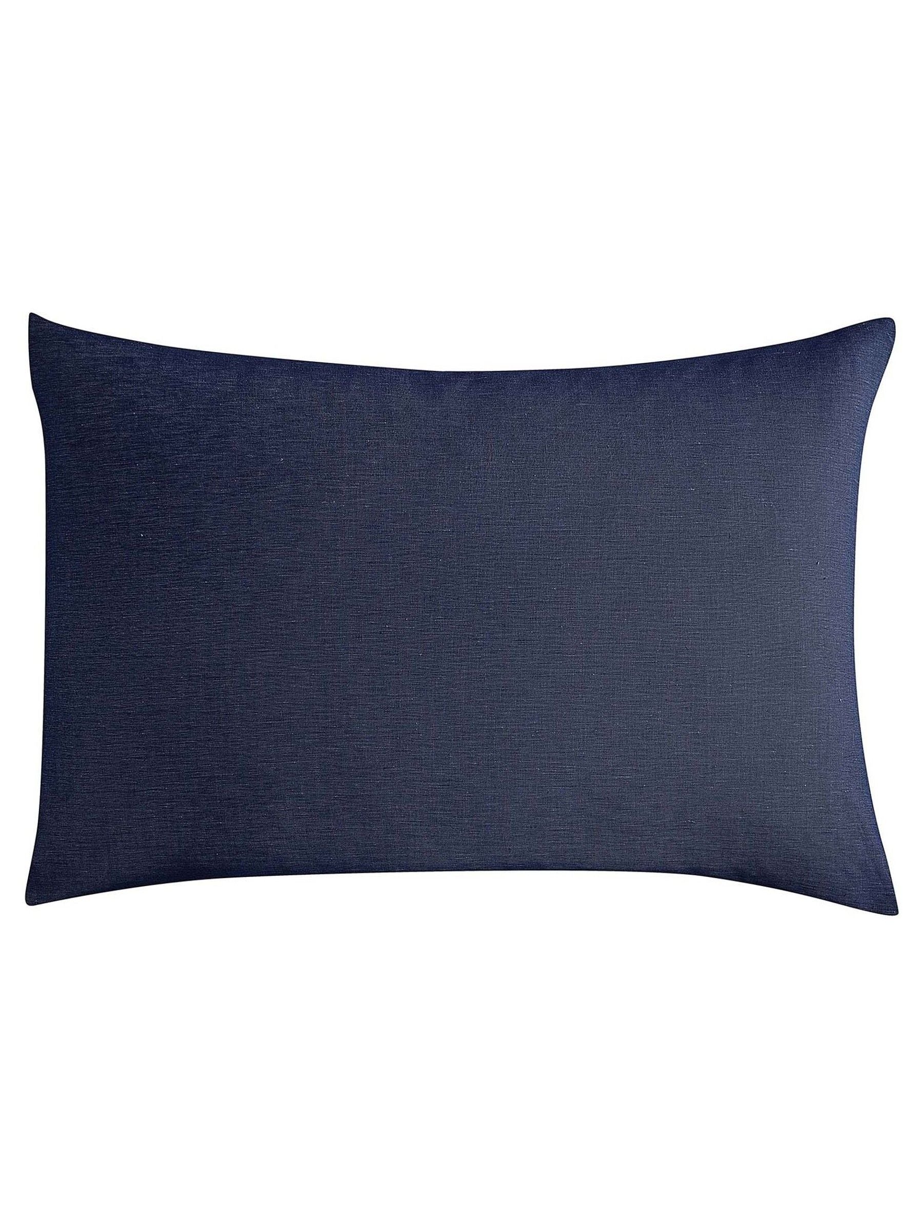 Ensemble Lazy Linen de 2 taies d'oreiller en lin délavé bleu, importé du Royaume-Uni