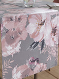 Catherine Lansfield Grey Dramatic Floral 100% Cotton Table Runner
