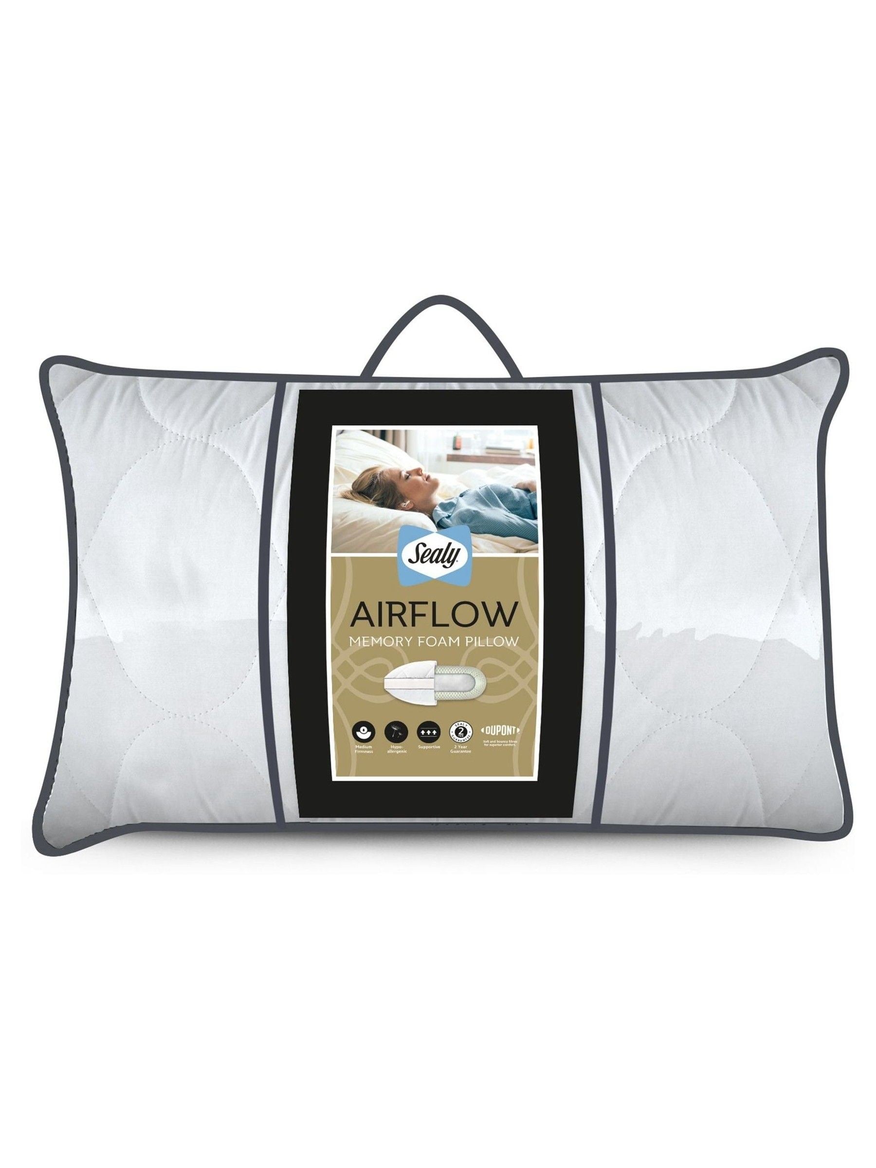 Sealy Airflow Memory Foam Cotton Pillow (British brand)