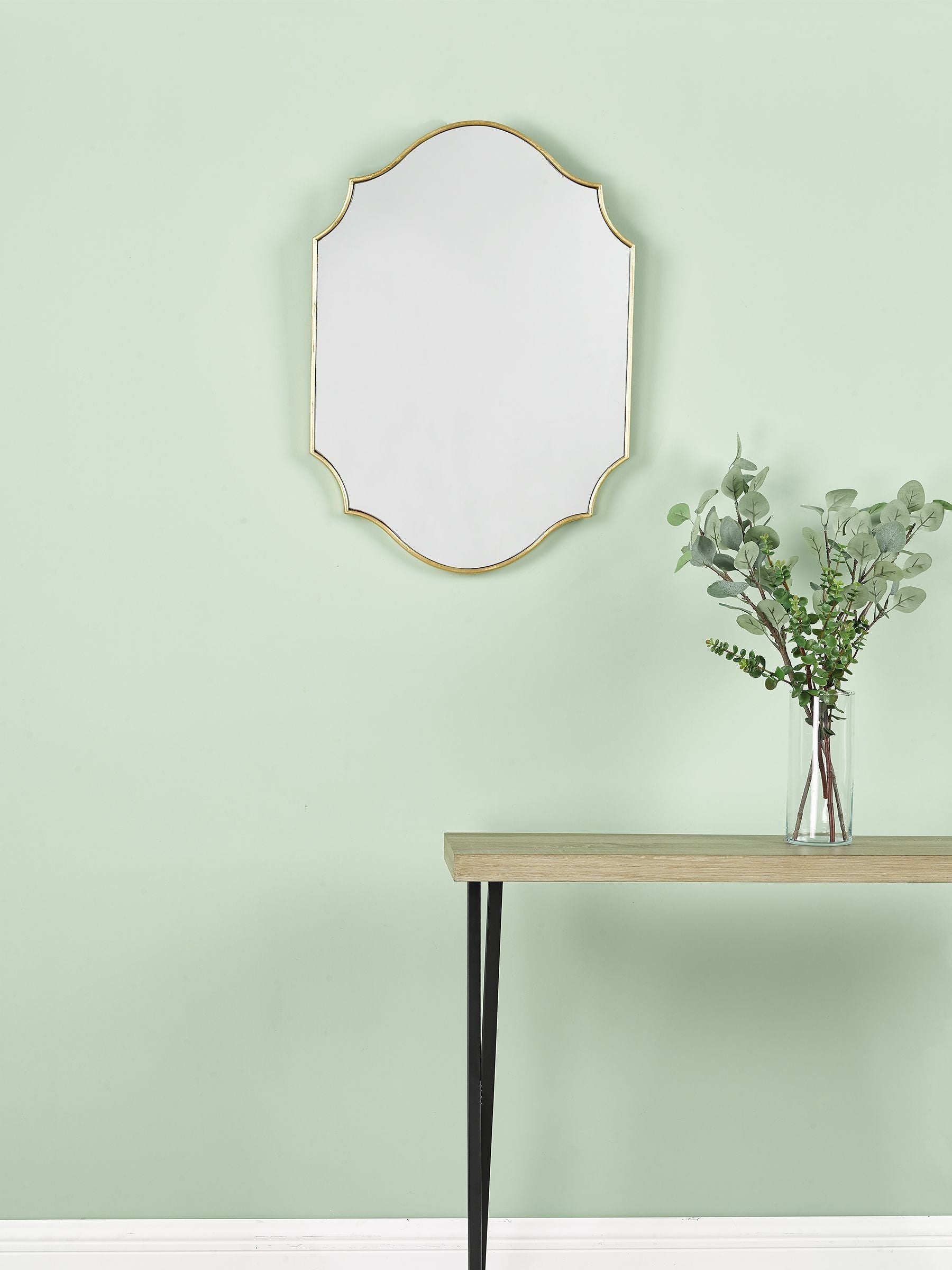 Dar Lighting Gold Charlotte Rectangle Mirror 70cm x 50cm - British product