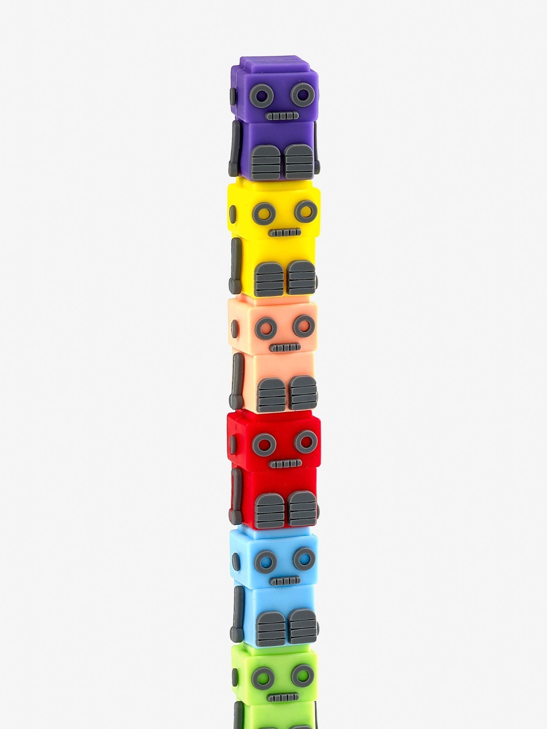 Multi Robots stacking highlighter pens for children, imported from the UK