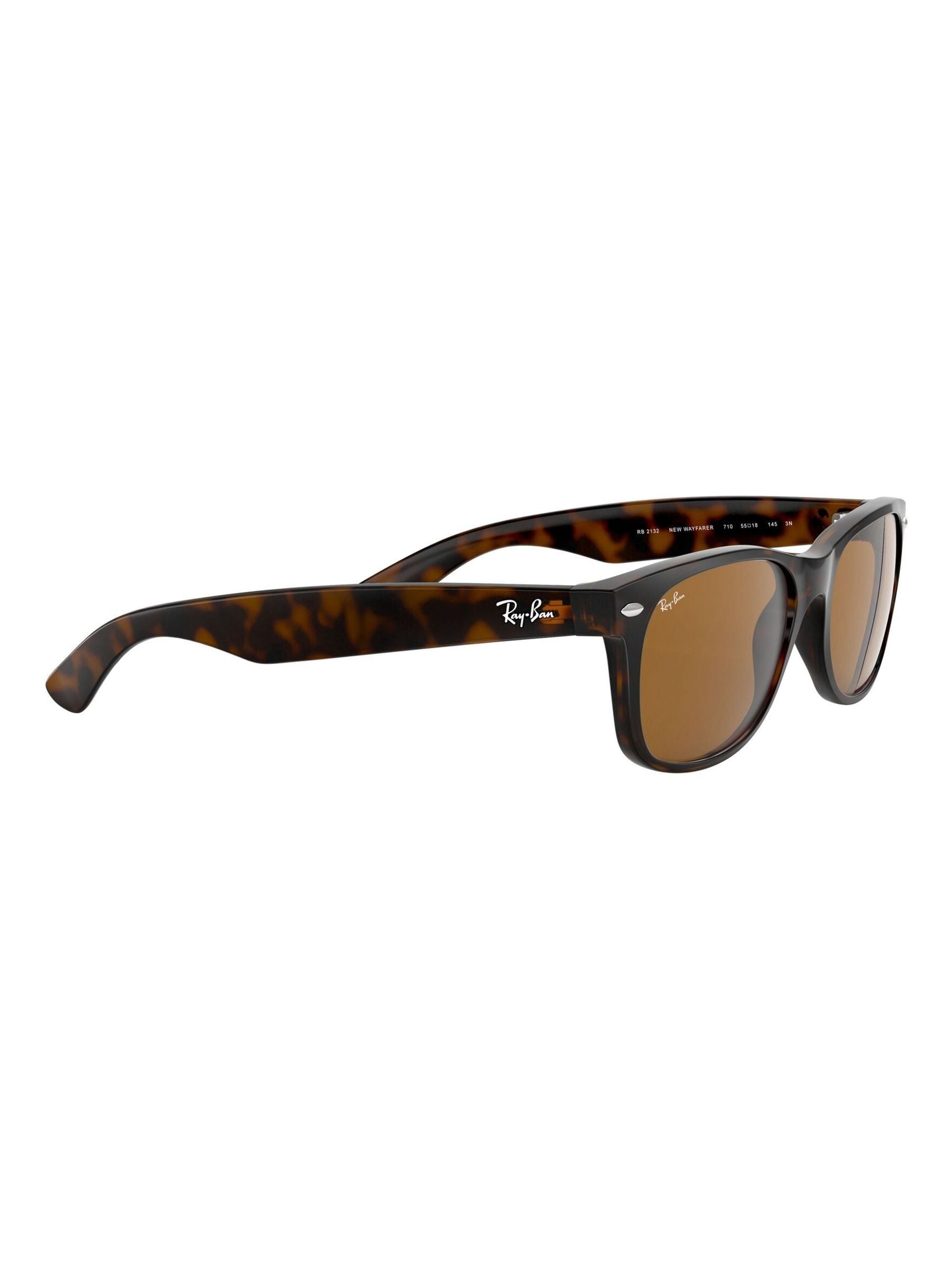 Ray-Ban New Wayfarer Classic sunglasses Havana Brown, imported from the UK