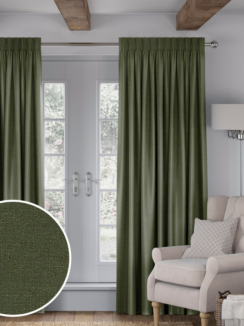 Voyage Maison Romeo forest green made to measure curtains (British brand)