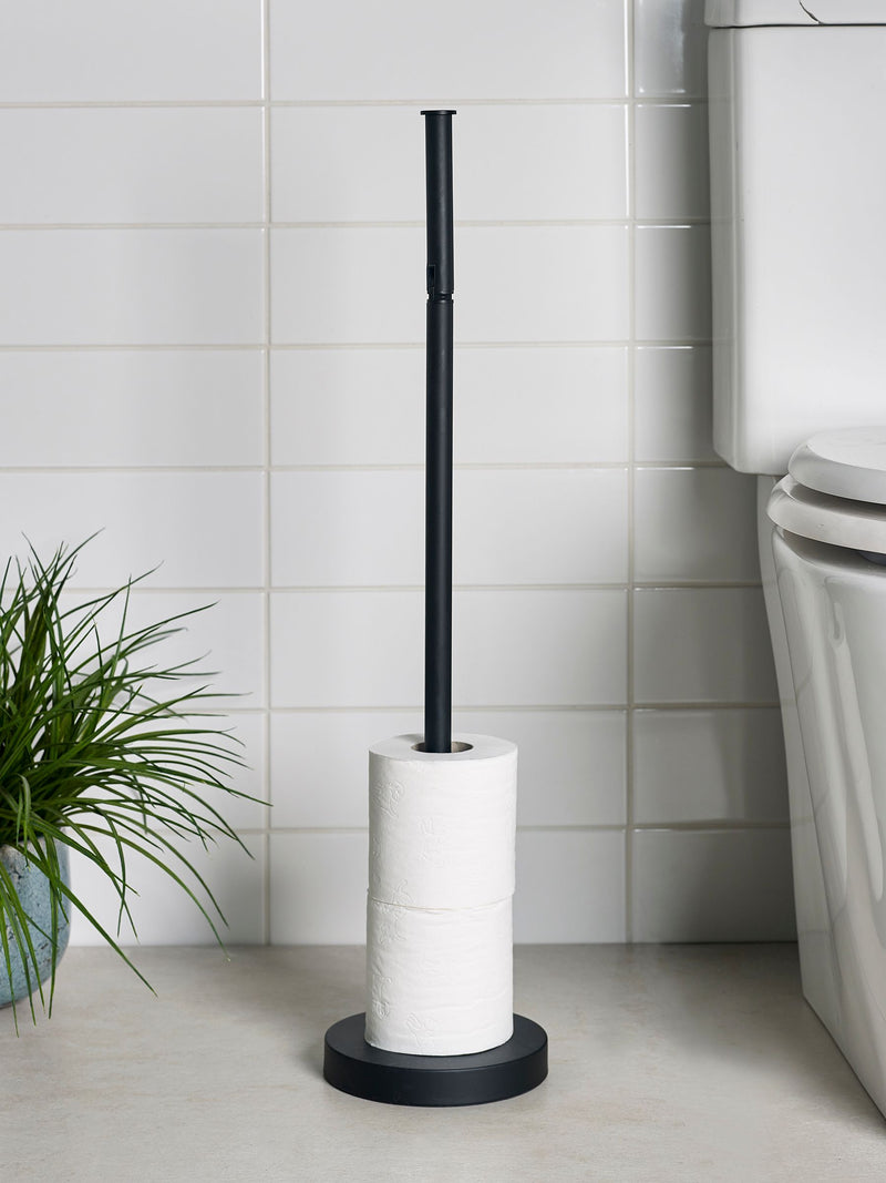 Black pivot top toilet roll holder 58cm x 18.5cm x 16cm - British product
