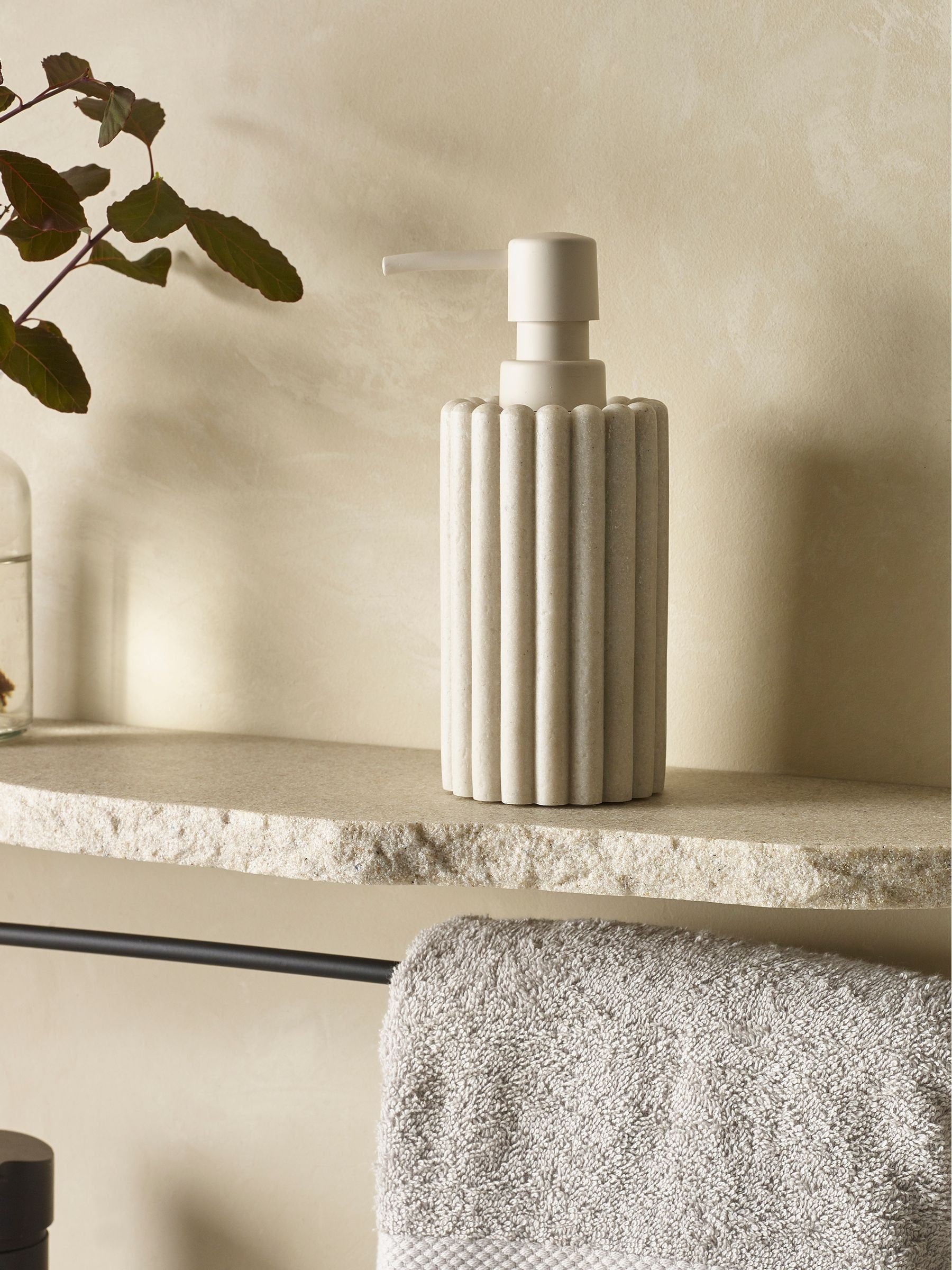 Natural rib soap dispenser, imported from the UK
