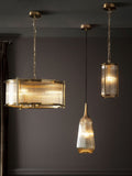 Hertford brass pendant light clear glass - British product