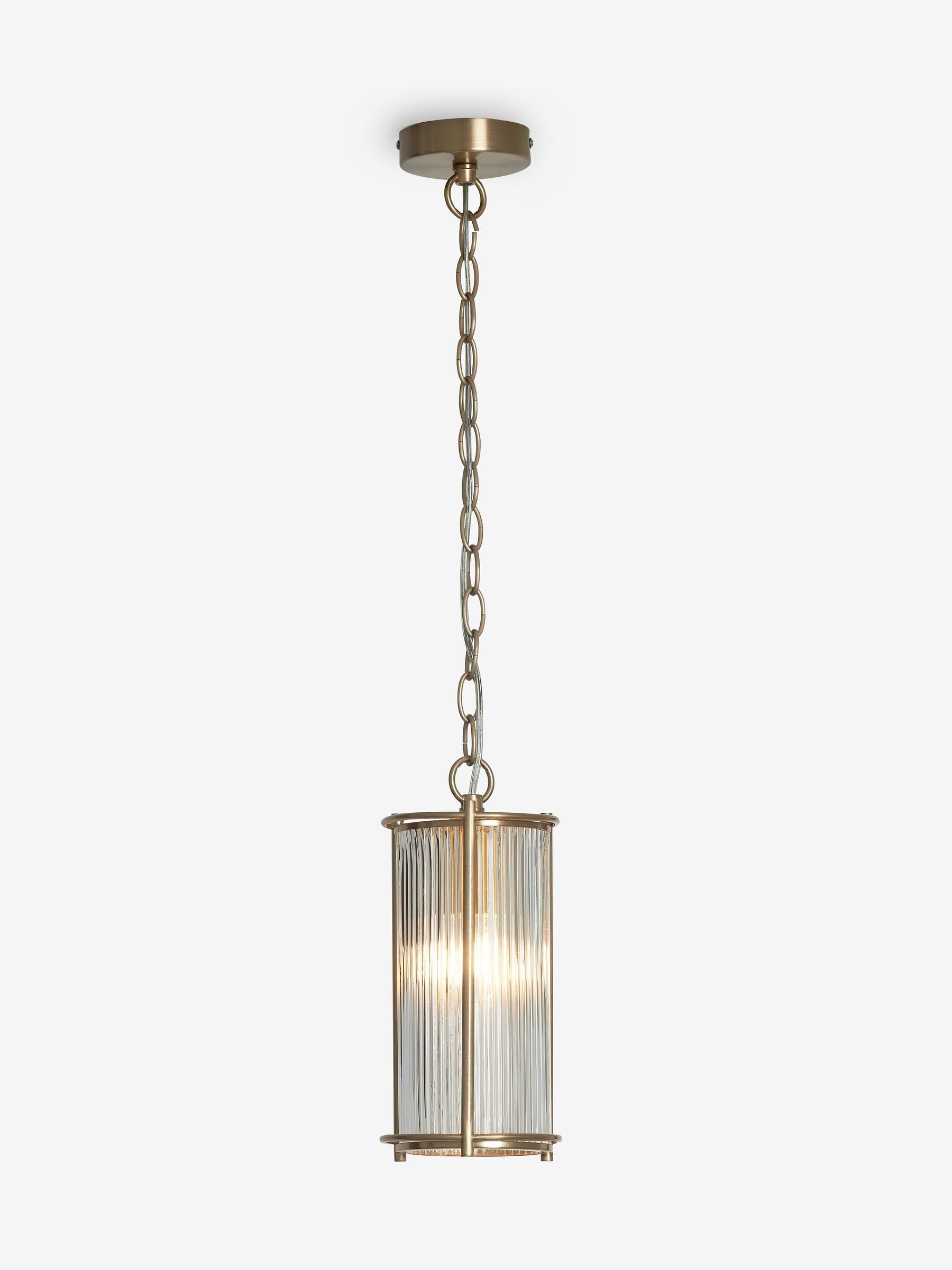 Hertford brass pendant light clear glass - British product