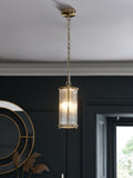 Hertford brass pendant light clear glass - British product