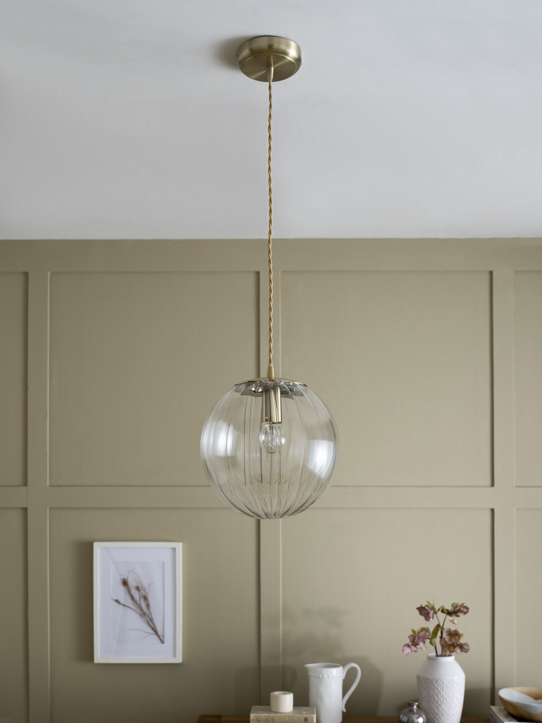 Next Brass Bourton pendant ceiling light, imported from the UK