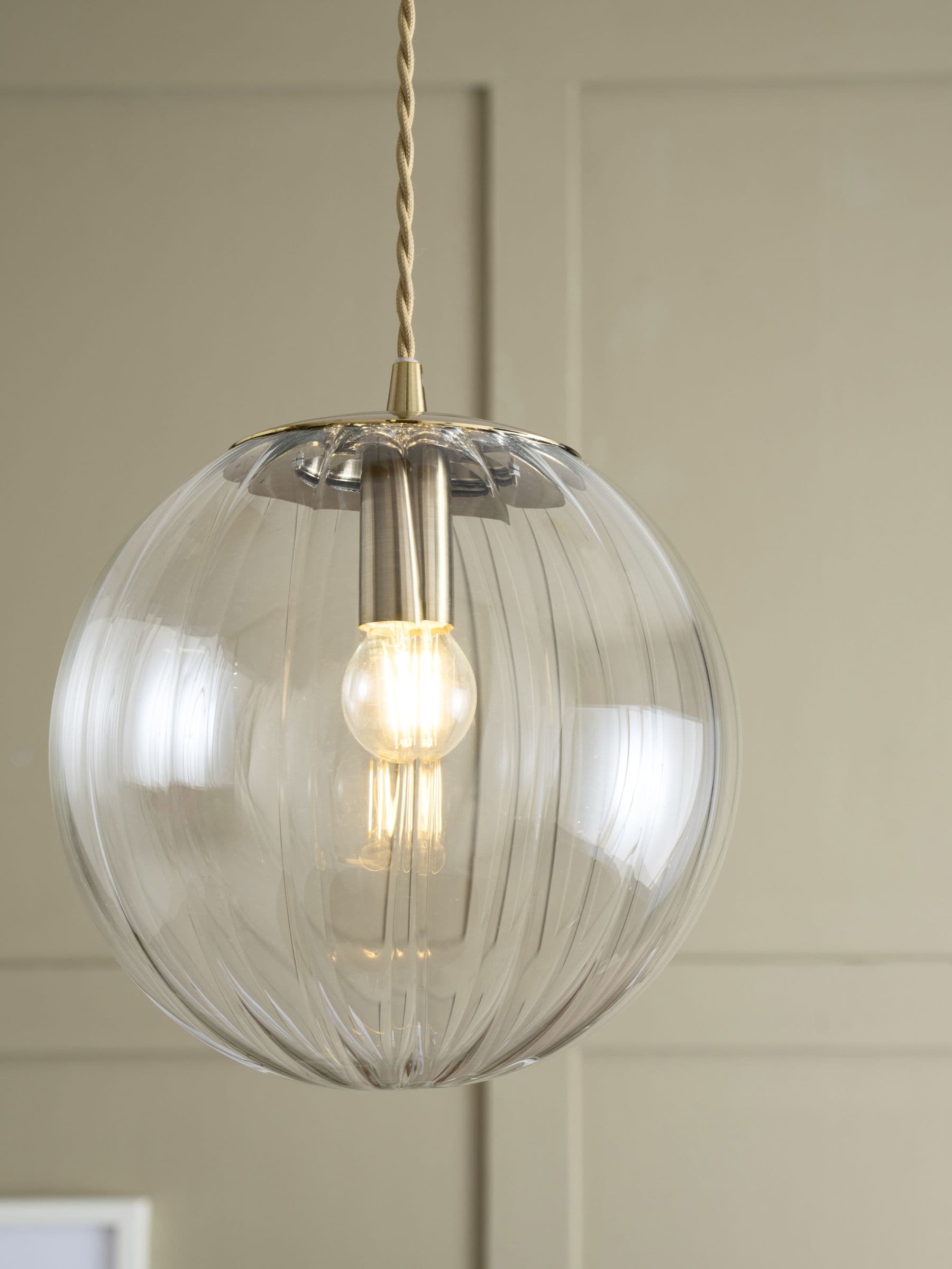 Next Brass Bourton pendant ceiling light, imported from the UK