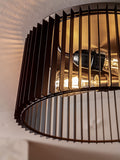 Flush ceiling light black metal 38cm - British product