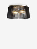Flush ceiling light black metal 38cm - British product