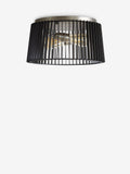 Flush ceiling light black metal 38cm - British product