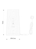Black Brooklyn table lamp 35cm height, imported from the UK